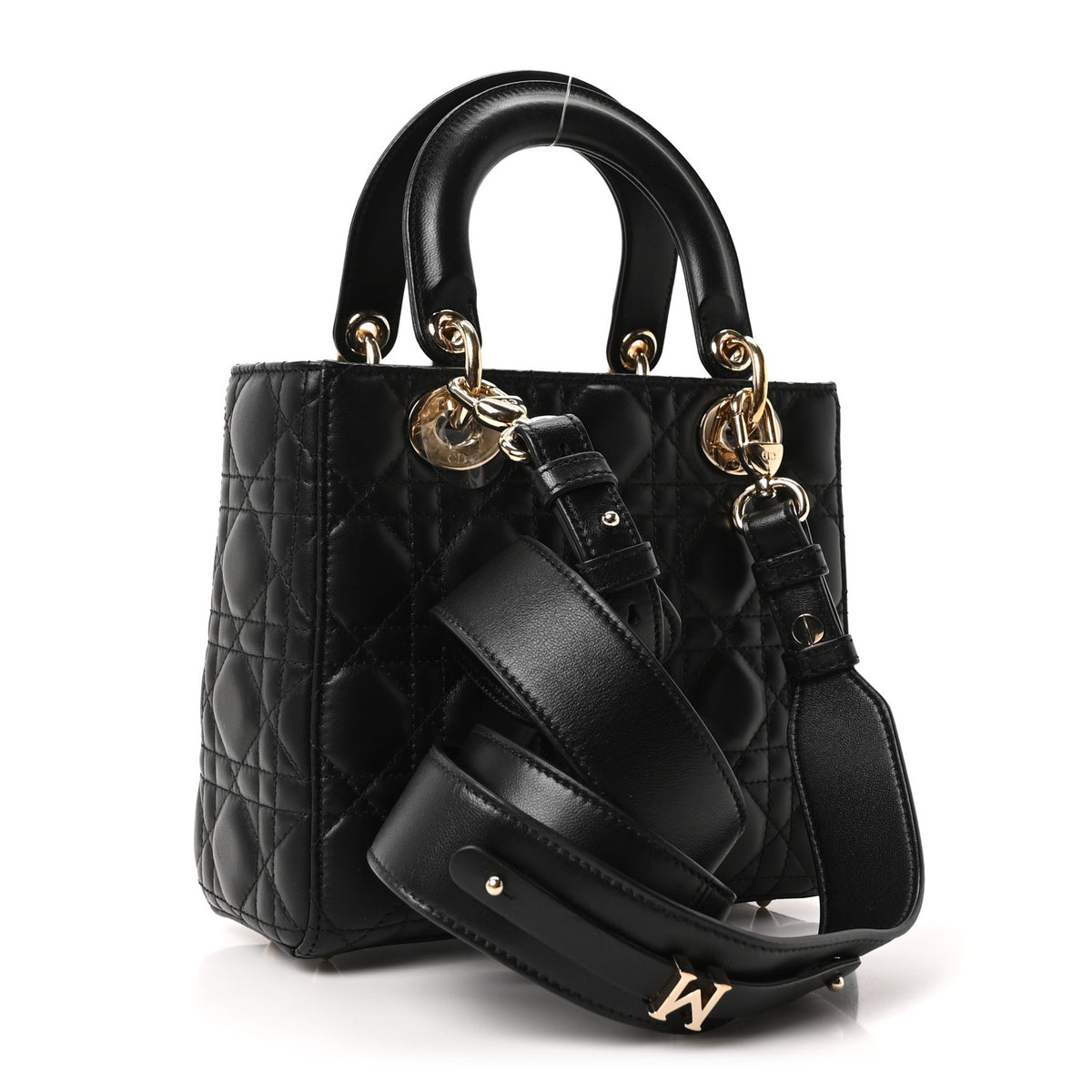 Christian Dior Lambskin Cannage Small My ABCDior Lady Dior Black 3 of 10