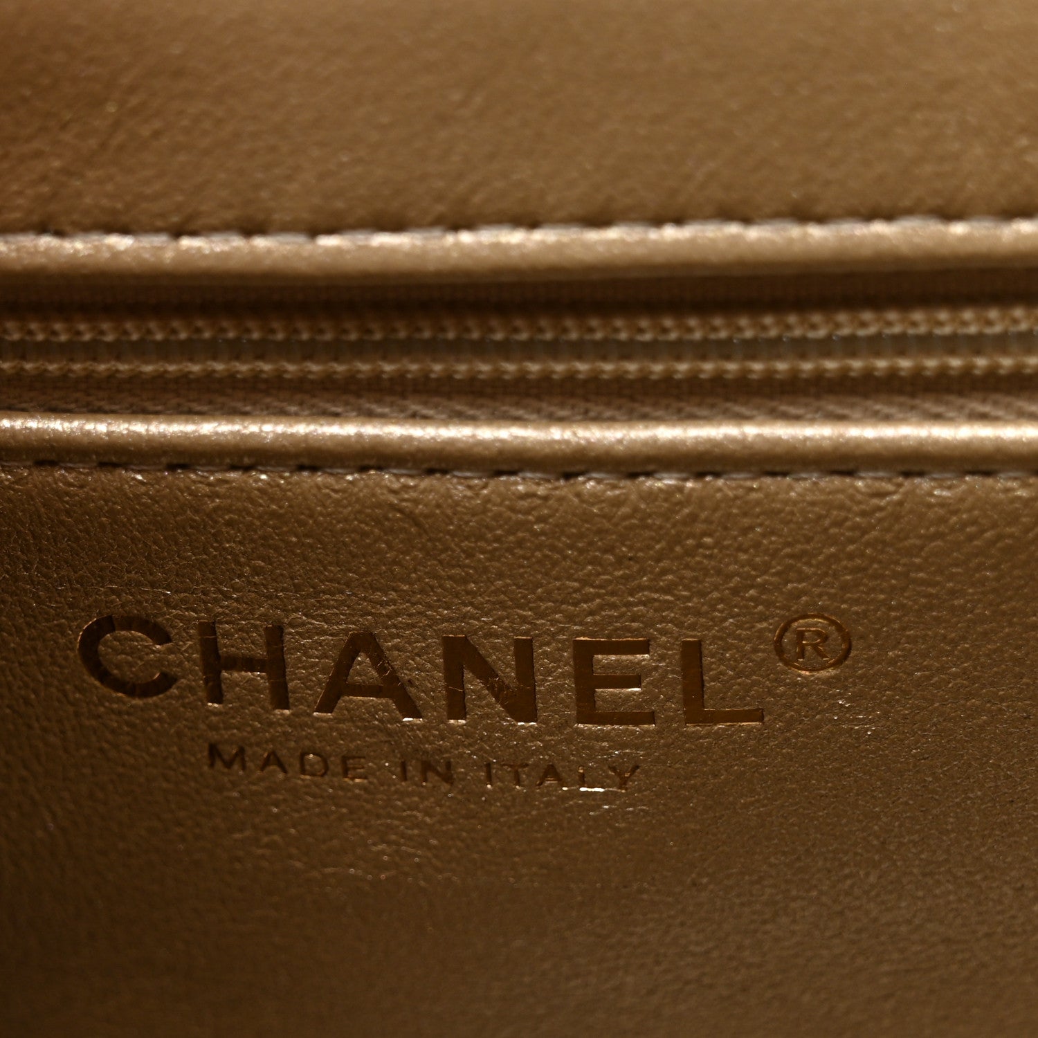 Chanel Metallic Shiny Aged Calfskin Quilted Nano Kelly Shopper Gold 6 of 12