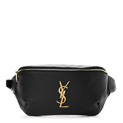 Saint Laurent Grain De Poudre Monogram Belt Bag Black 1 of 13