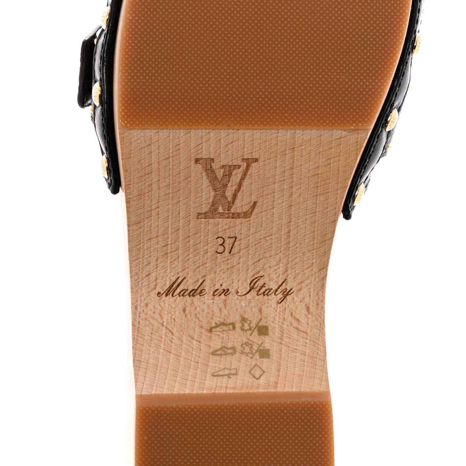Louis Vuitton Calfskin Monogram Cottage Mules 37 Black 8 of 9