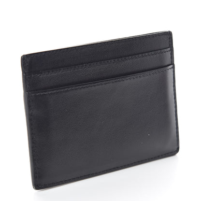 Saint Laurent Calfskin Studded Monogram Credit Card Case Black 3 of 7