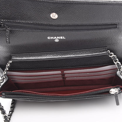 Chanel Caviar Quilted Wallet On Chain WOC Black 5 of 9