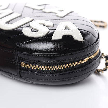 Chanel Lambskin Embroidered Chevron Quilted La Pausa Tassel Clutch Black 9 of 9