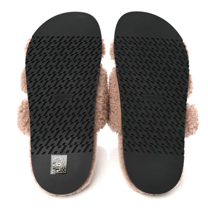 Hermes Woolskin Womens Chypre Sandals 40 Bois De Santal 5 of 8