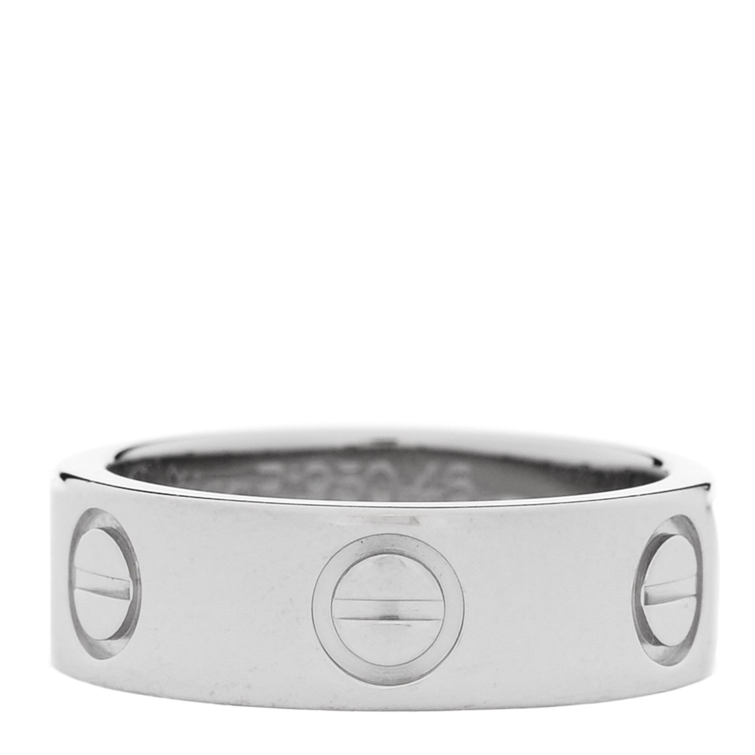 Cartier Platinum 5.5mm LOVE Ring 46 3.75 1 of 4
