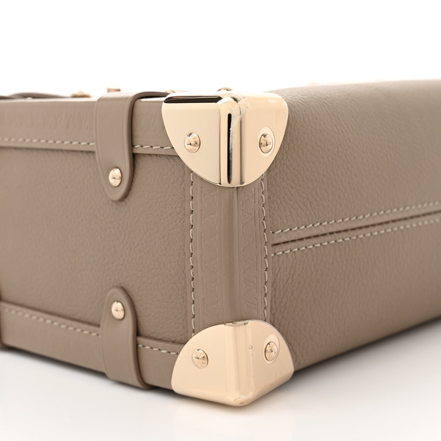 Louis Vuitton Calfskin Side Trunk MM Taupe 8 of 10