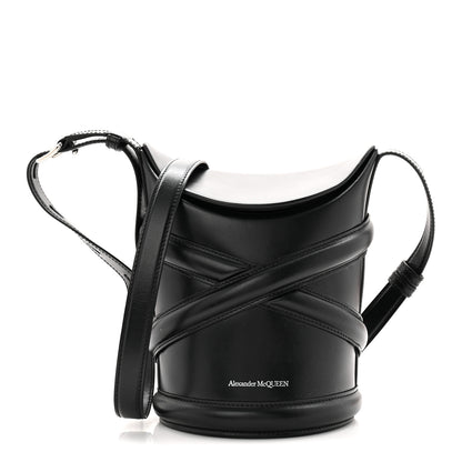 Alexander McQueen Calfskin The Curve Small Shoulder Bag Black 1 of 12