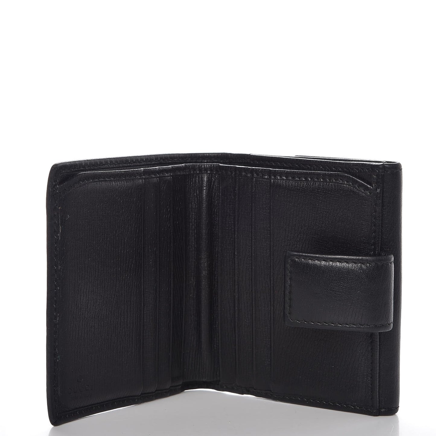 Calfskin Interlocking G French Wallet Black