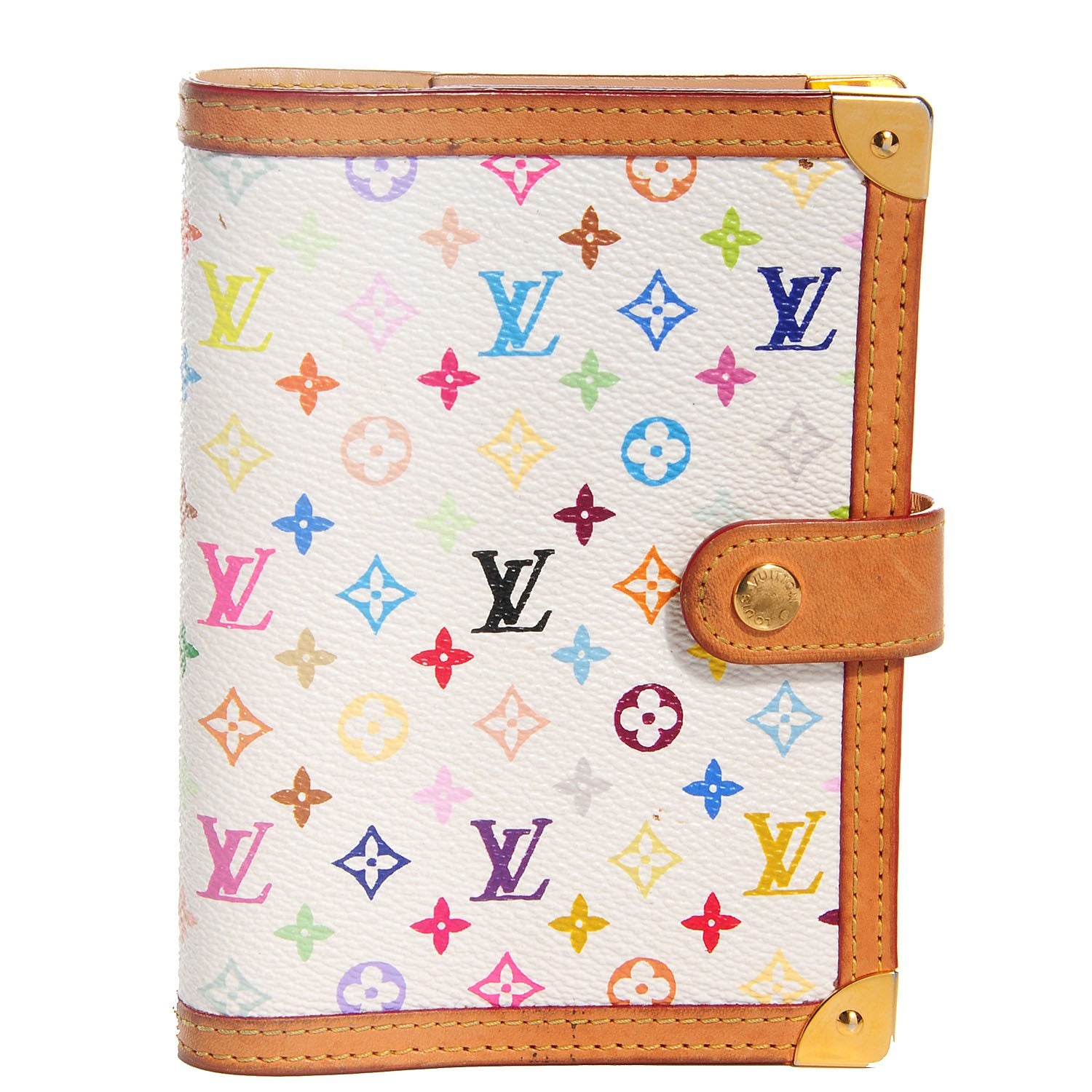 Louis Vuitton Monogram Multicolor Small Ring Agenda Cover White 1 of 7