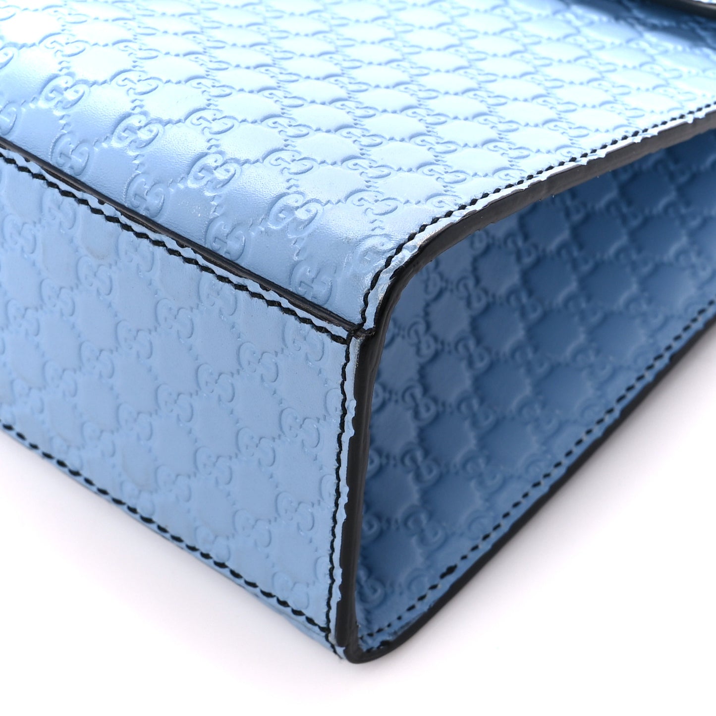 Microguccissima Medium Emily Chain Shoulder Bag Mineral Blue