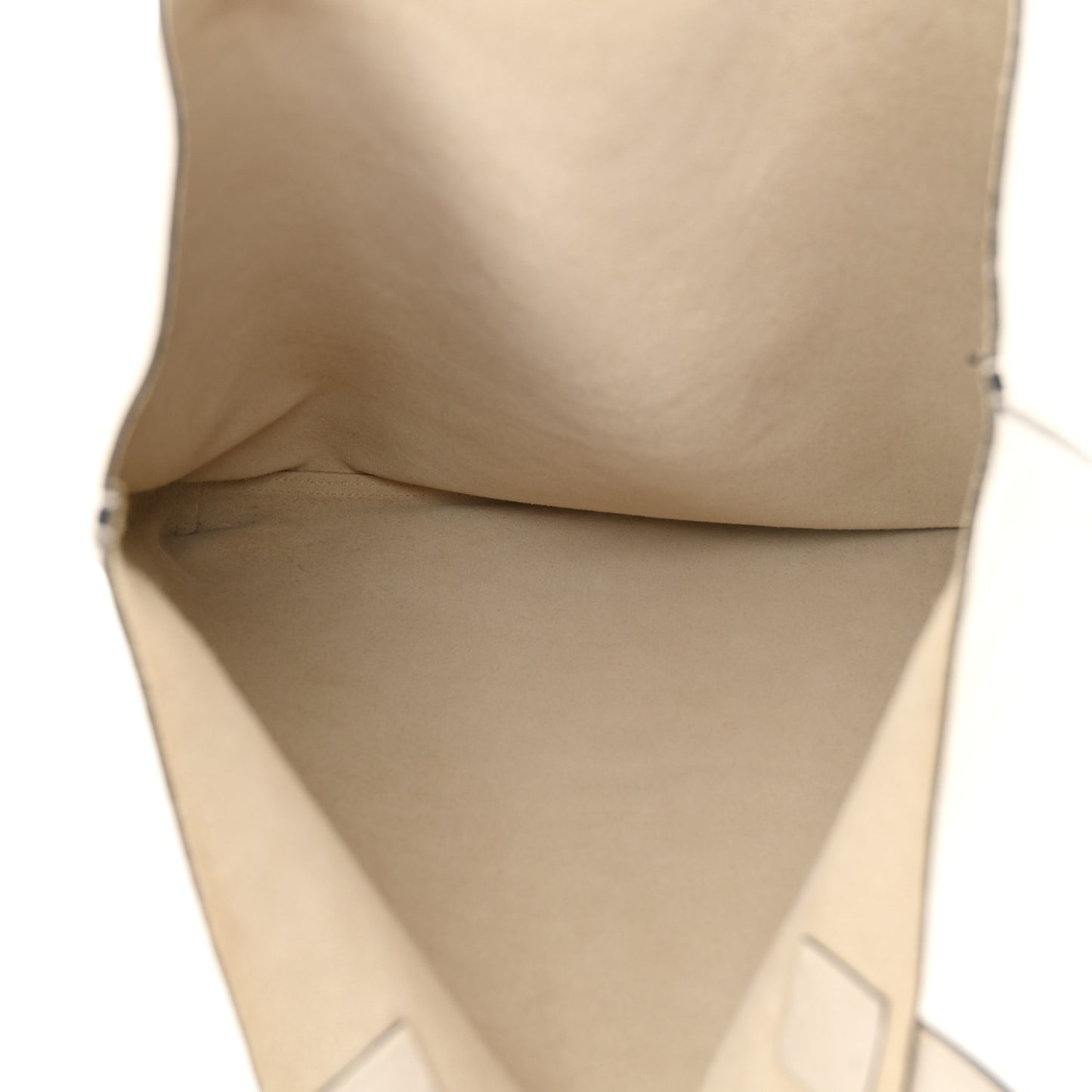 Calfskin Mens Logo Tote White