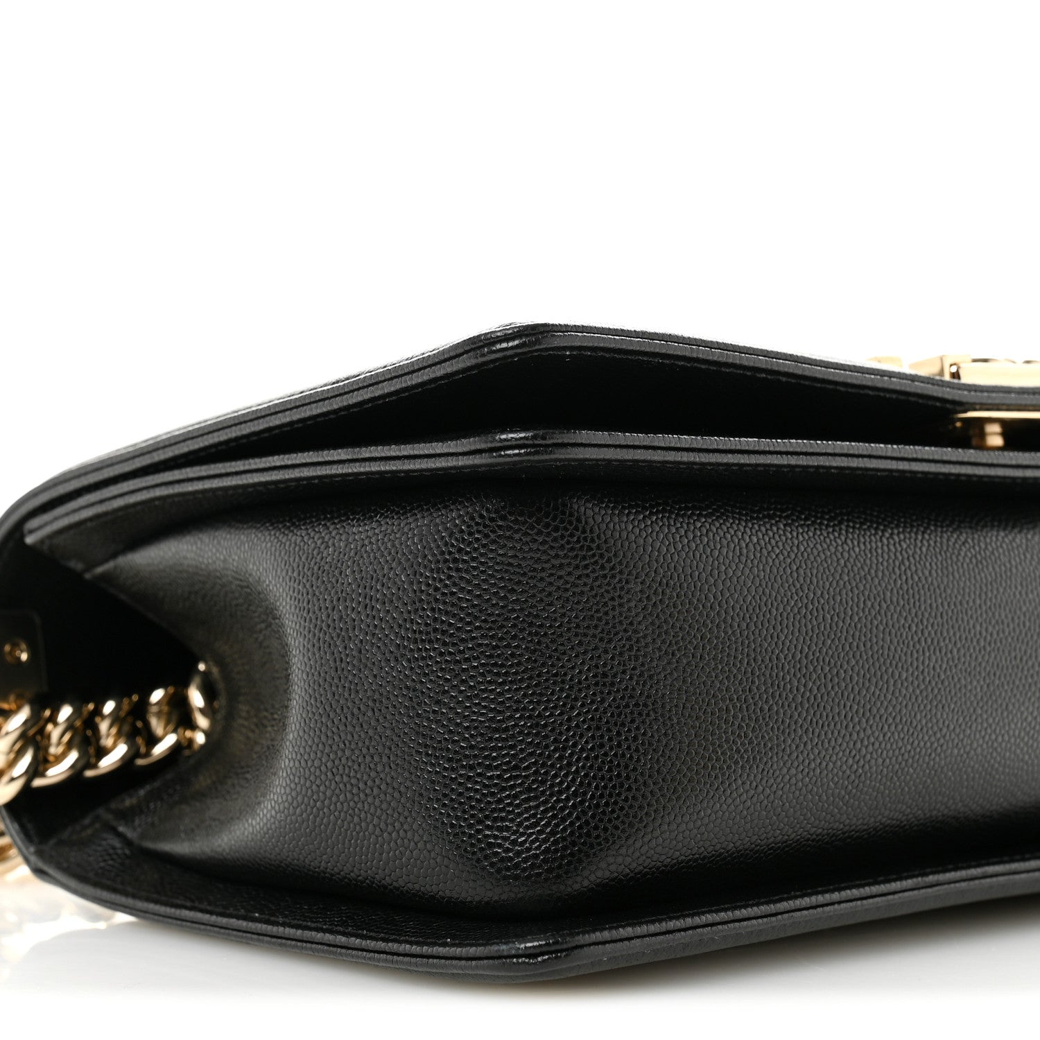 Chanel Caviar Chevron Quilted Medium Boy Flap Black 9 of 11