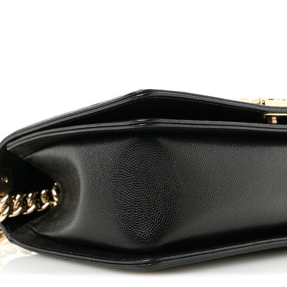 Chanel Caviar Chevron Quilted Medium Boy Flap Black 9 of 11