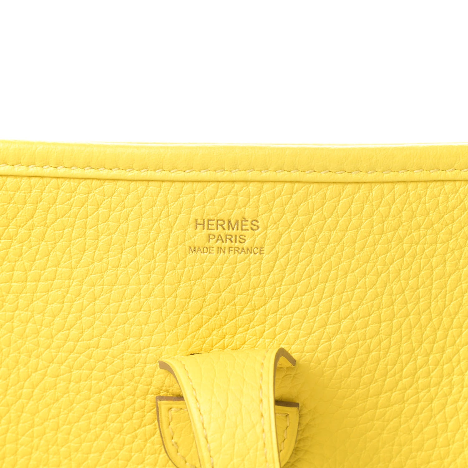Hermes Taurillon Clemence Evelyne III PM Lime 9 of 10
