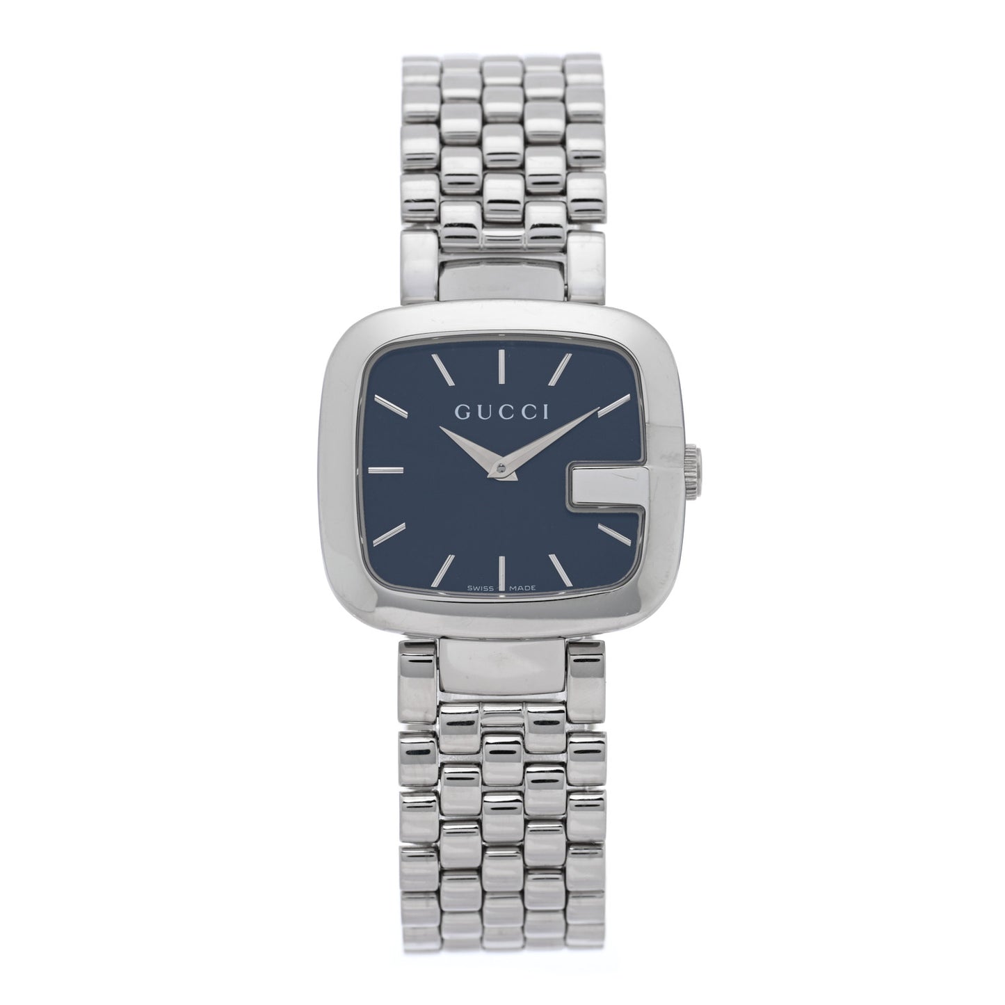 Stainless Steel 32mm G-Gucci Square Quartz Watch Black
