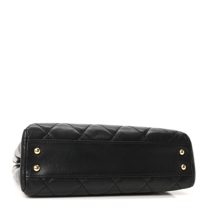 Chanel Calfskin Quilted Perforated Edge Tote  Black 4 of 10