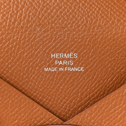 Hermes Epsom Calvi Card Case Gold 6 of 9