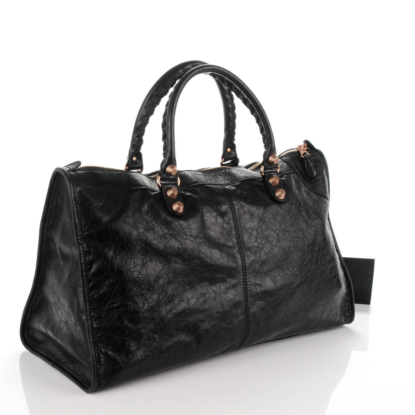 Agneau Giant 12 Rose Gold Hardware Work Black