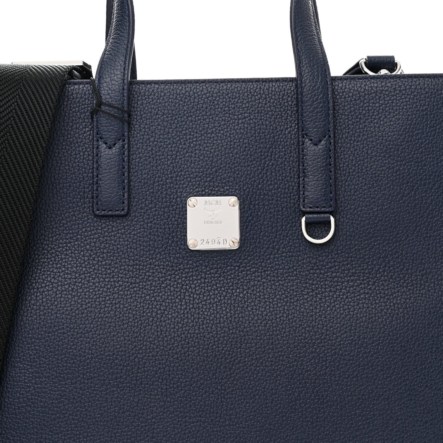 MCM Calfskin Small Portuna Tote Black 7 of 9