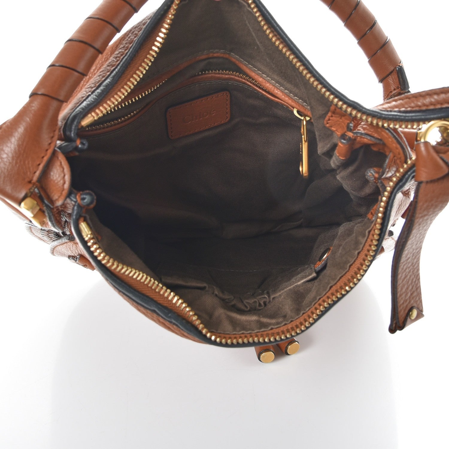 Chloe Calfskin Braided Medium Marcie Hobo Caramel 5 of 8