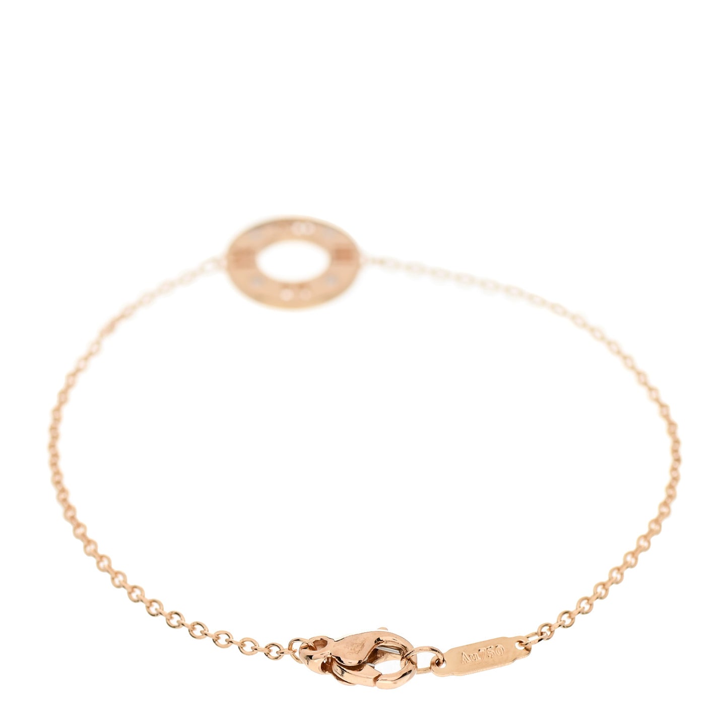 18K Rose Gold Diamond Atlas Pierced Bracelet