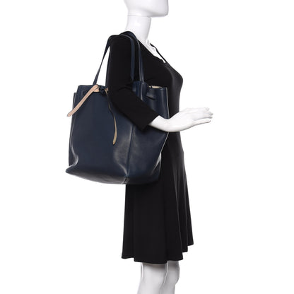Celine Soft Grained Calfskin Medium Cabas Phantom Slate 2 of 10
