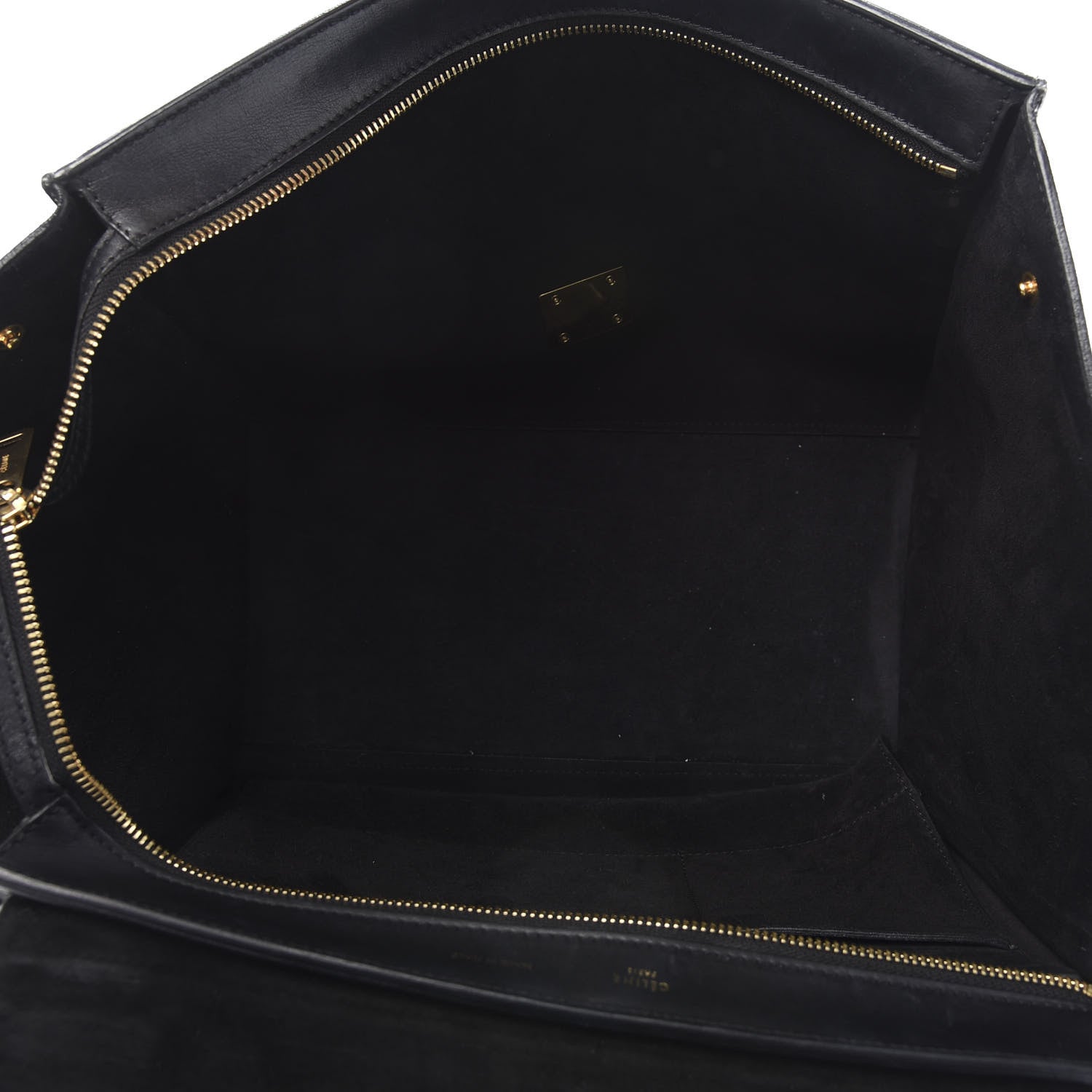 Celine Smooth Calfskin Suede Medium Bi-Color Trapeze Black 5 of 16