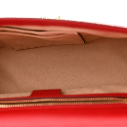 Gucci Guccissima Medium Padlock Shoulder Bag Hibiscus Red 5 of 12