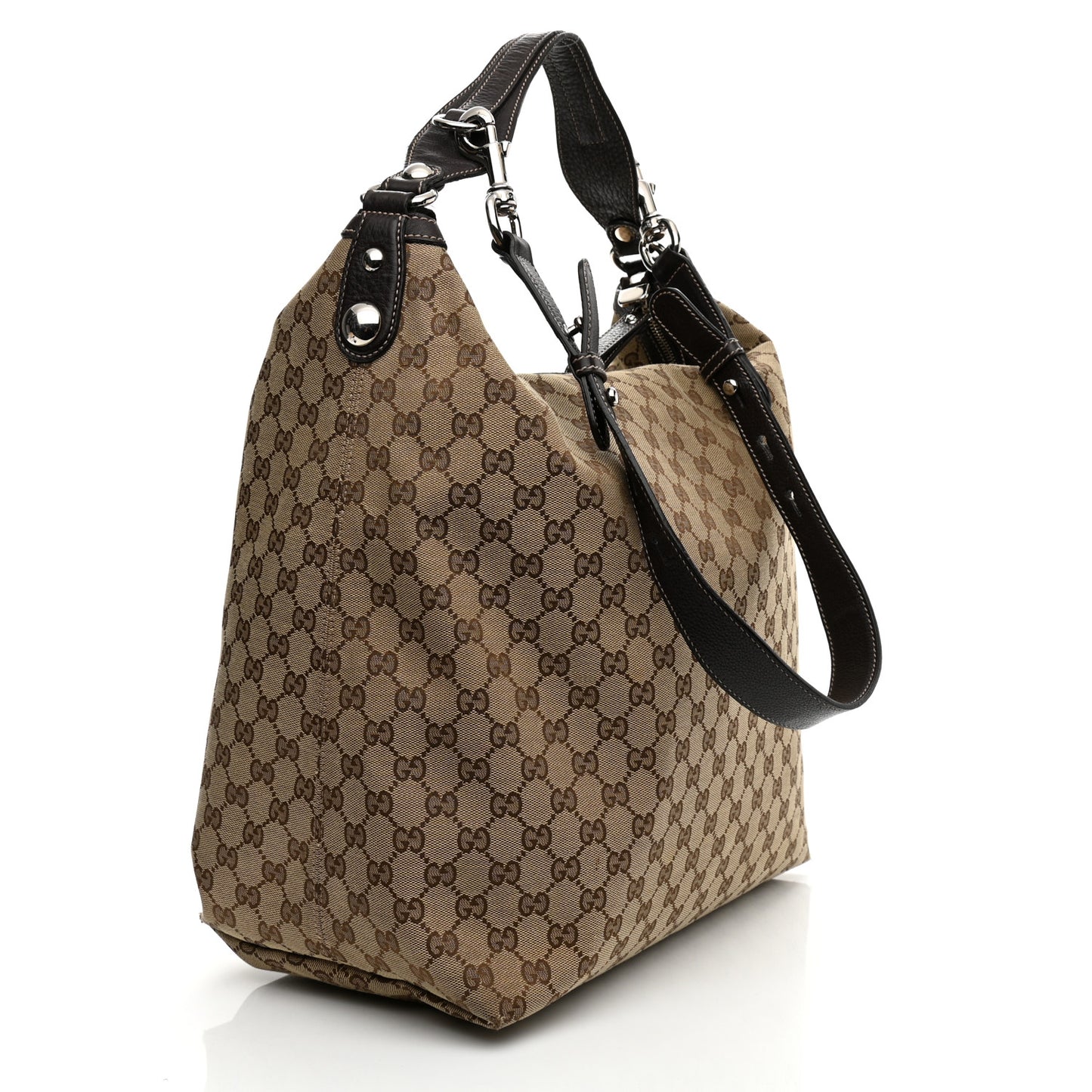 Monogram Large Icon Bit Hobo Dark Brown