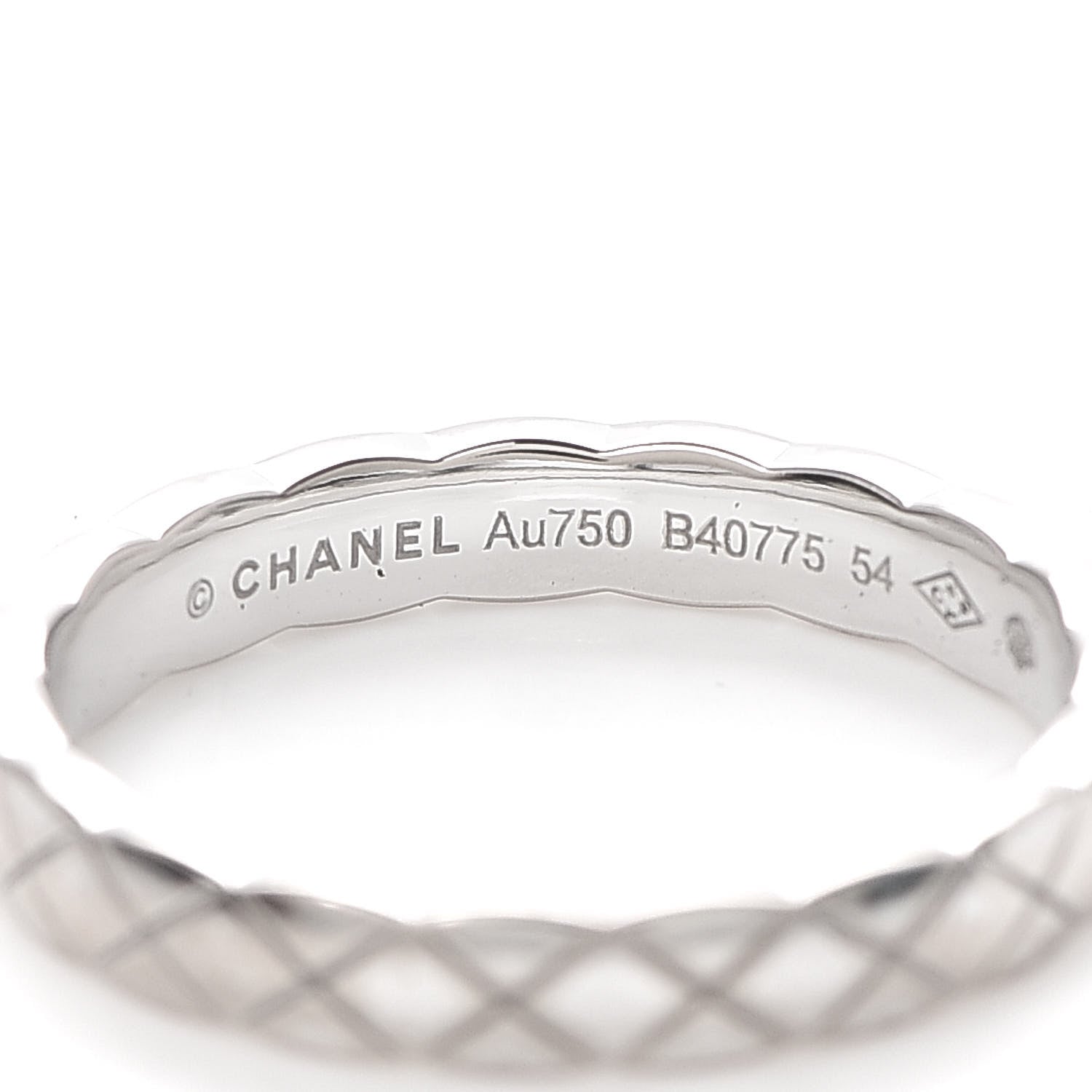 Chanel 18K White Gold Mini Coco Crush Ring 54 6.75 4 of 5