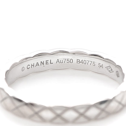 Chanel 18K White Gold Mini Coco Crush Ring 54 6.75 4 of 5