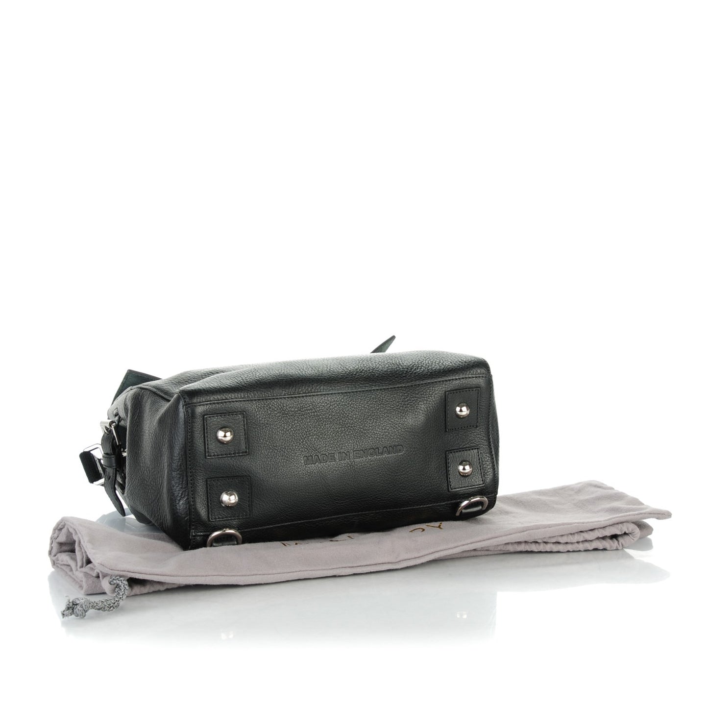 Natural Leather Cara Delevingne Convertible Satchel Black
