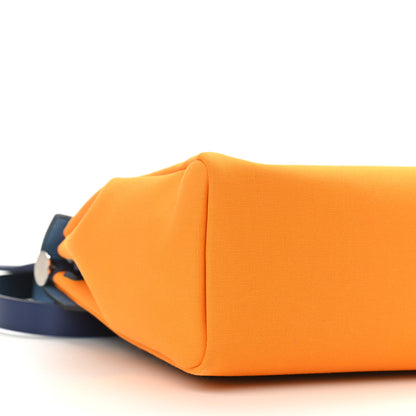 Hermes Military Toile Vache Hunter Verso Herbag Zip Retourne 31 PM Jaune Or Bleu Outremer Bleu Saphir 11 of 13