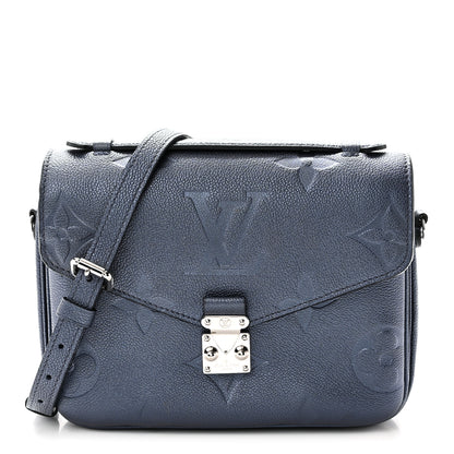 Louis Vuitton Metallic Empreinte Monogram Giant Pochette Metis Navy Nacre 1 of 9