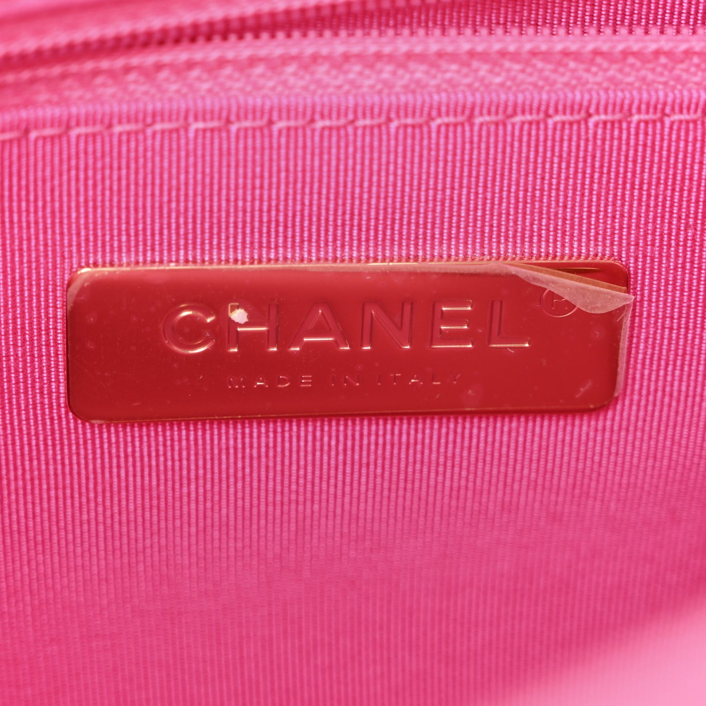 Lambskin Quilted Large Chanel 19 Flap Neon Pink