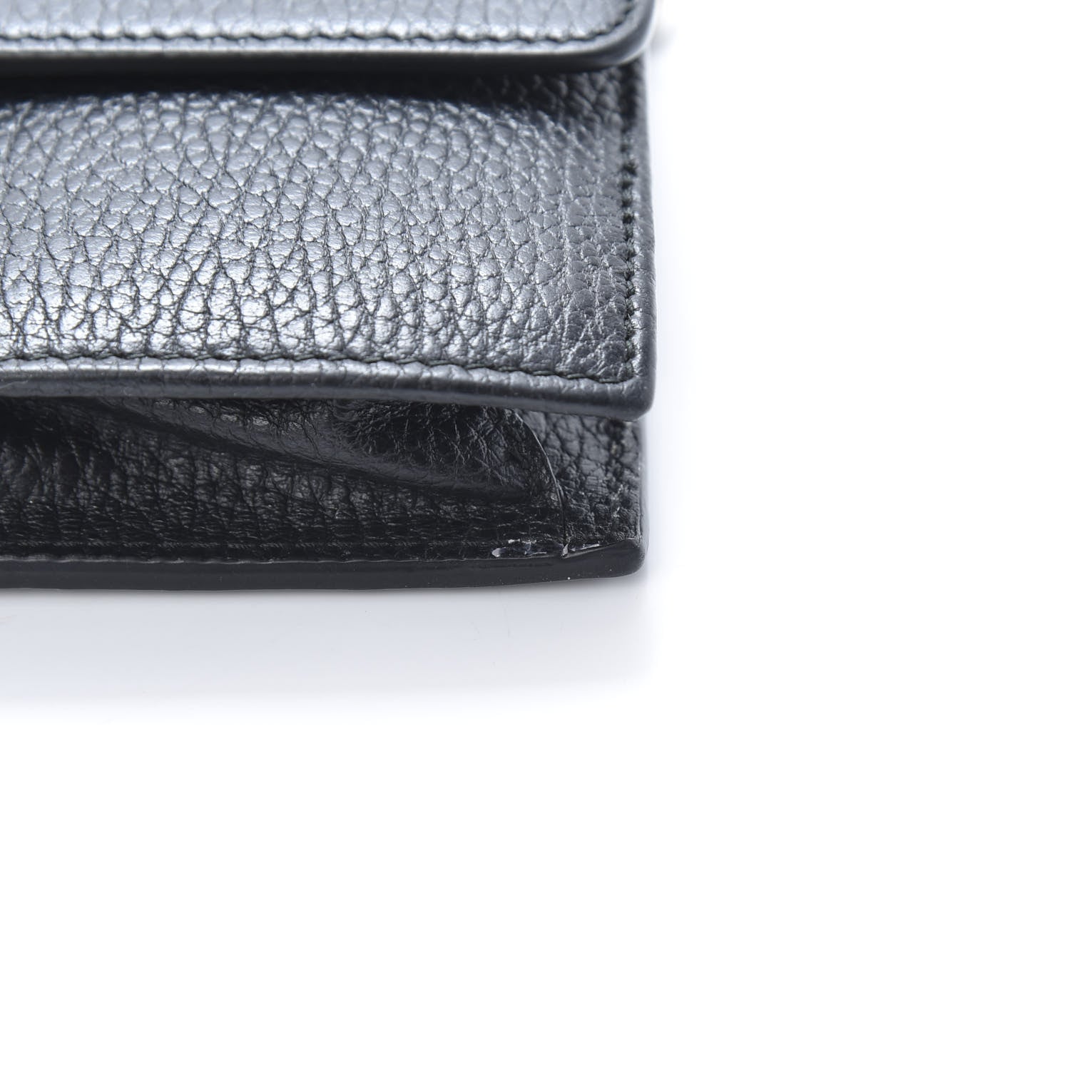 Gucci Dollar Calfskin Interlocking G Chain Wallet Black 11 of 12
