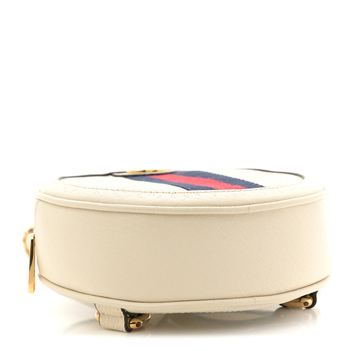 Authentic Gucci Mini Ophidia Round backpack in white color Gucci Textured Calfskin Web Mini Ophidia Round Backpack  main image 2