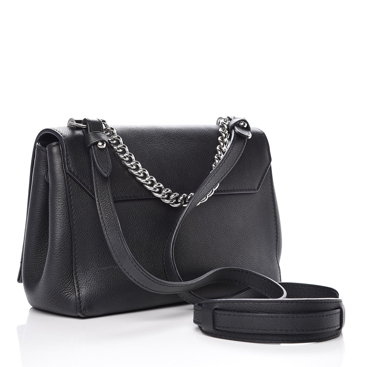 Louis Vuitton Calfskin Lockme II Chain Bag BB Black 3 of 10