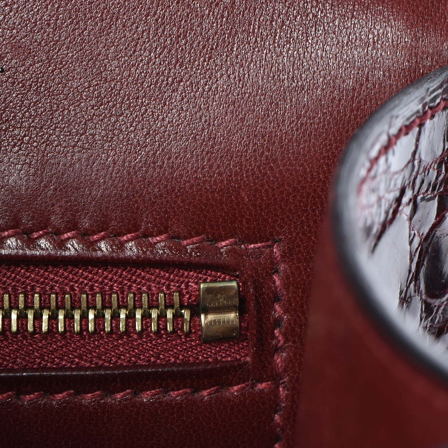 Hermes Shiny Alligator Constance 23 Bordeax 10 of 18