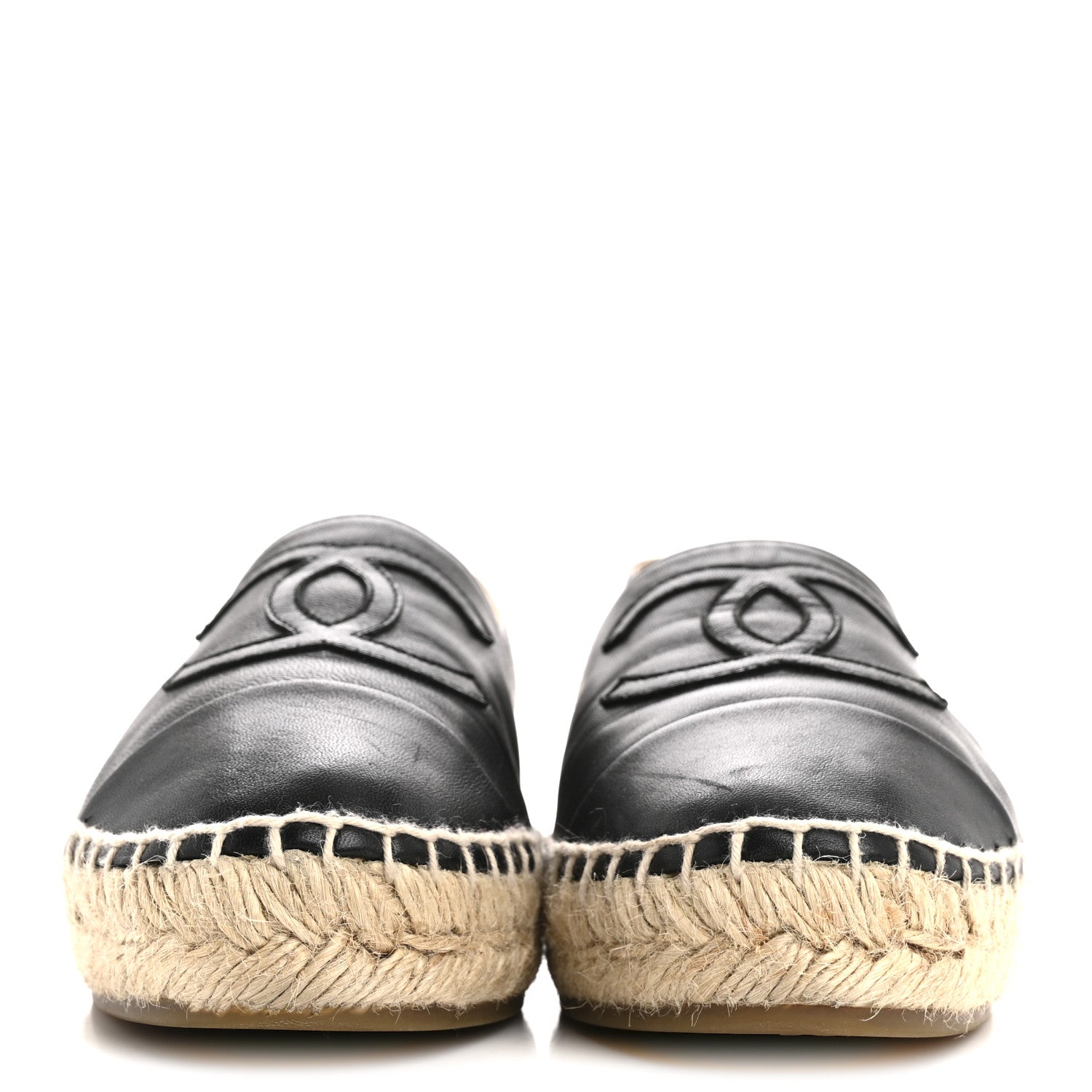 Chanel Lambskin CC Espadrilles 36 Black 3 of 11