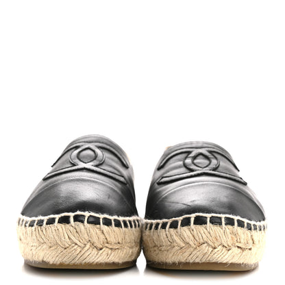 Chanel Lambskin CC Espadrilles 36 Black 3 of 11