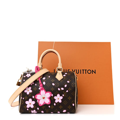 Louis Vuitton LV X TM Monogram Cherry Blossom Speedy Bandouliere 25 Sakura Brown 8 of 8