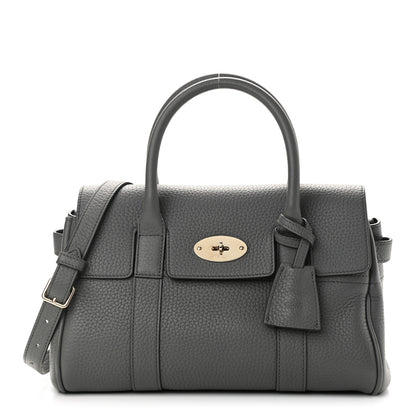 Mulberry Classic Grain Small Bayswater Satchel Mole Grey 1 of 10