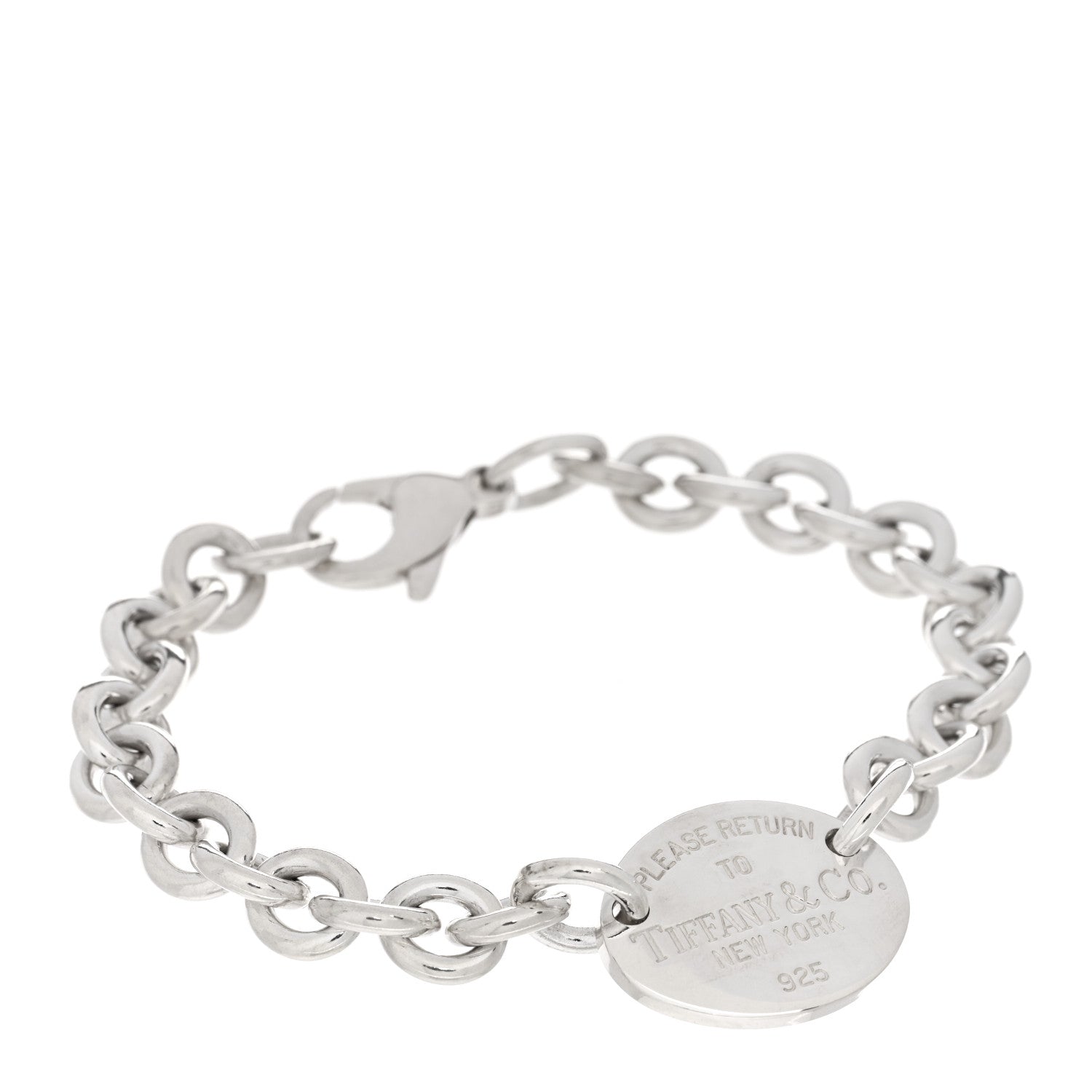 Tiffany Sterling Silver Return to Tiffany Oval Tag Bracelet 1 of 3