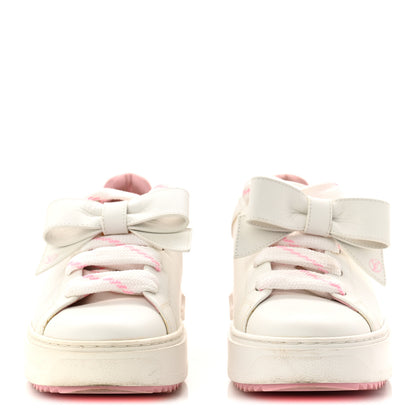Louis Vuitton Time Out Bow Sneakers 37.5 White Pink 3 of 10