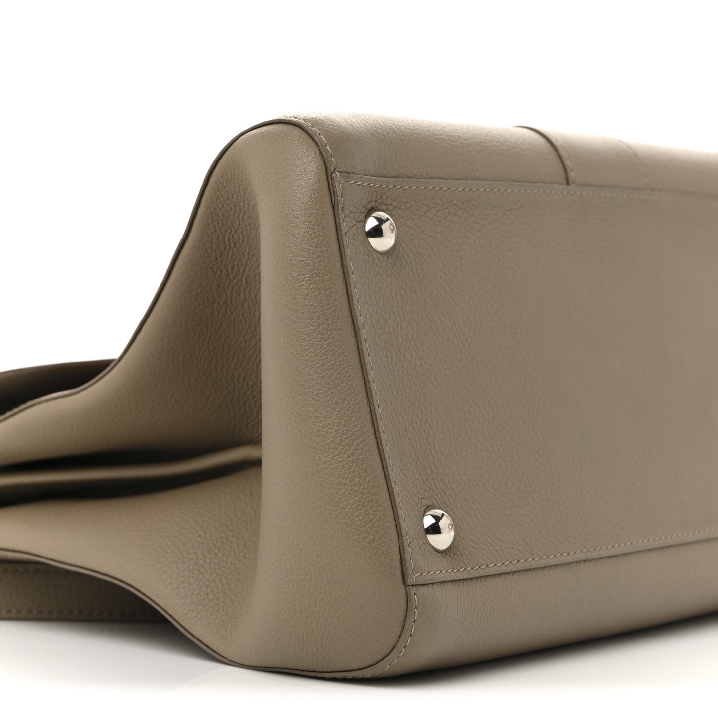 Grained Calfskin MM Brillant Satchel Taupe