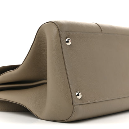 Delvaux Grained Calfskin MM Brillant Satchel Taupe 9 of 18