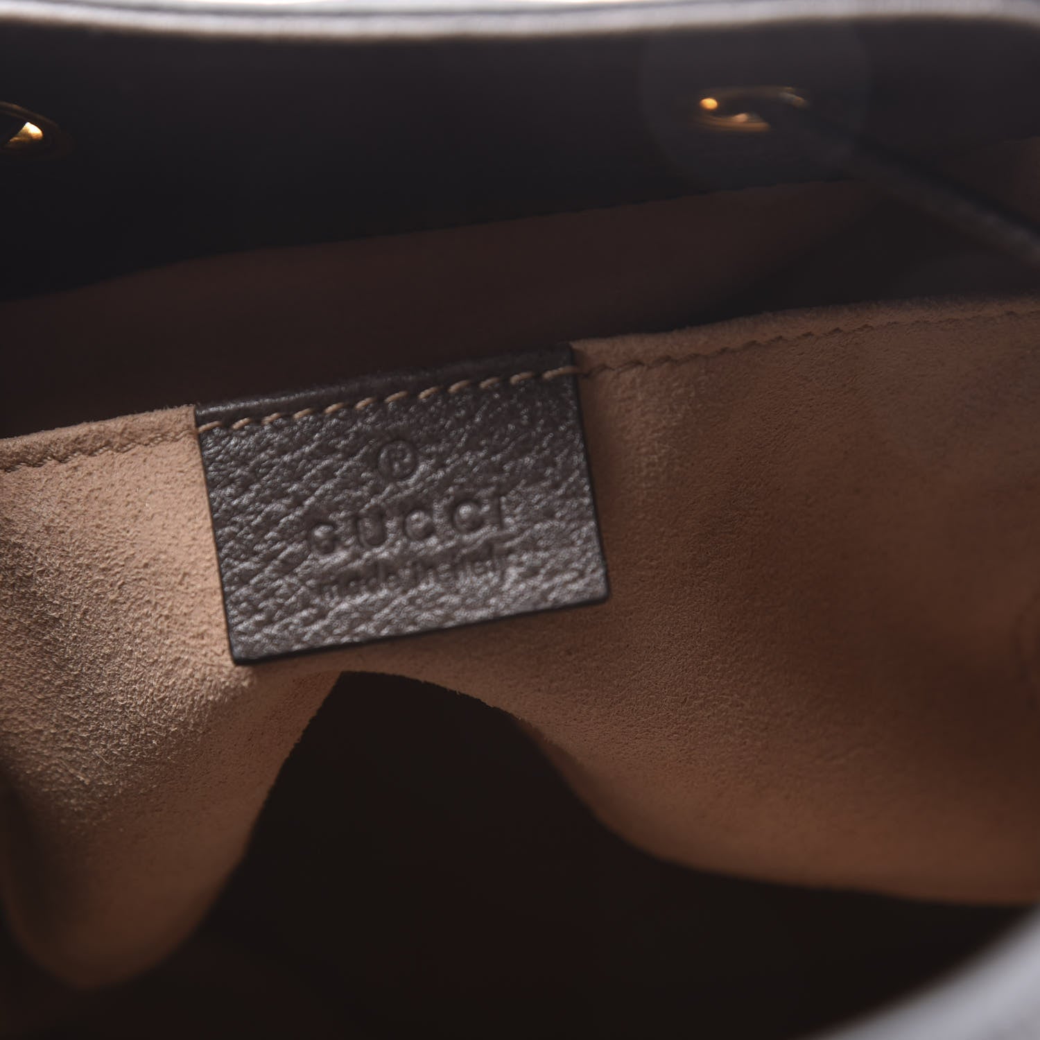 Gucci GG Supreme Monogram Web Small Ophidia Bucket Bag Brown 5 of 10