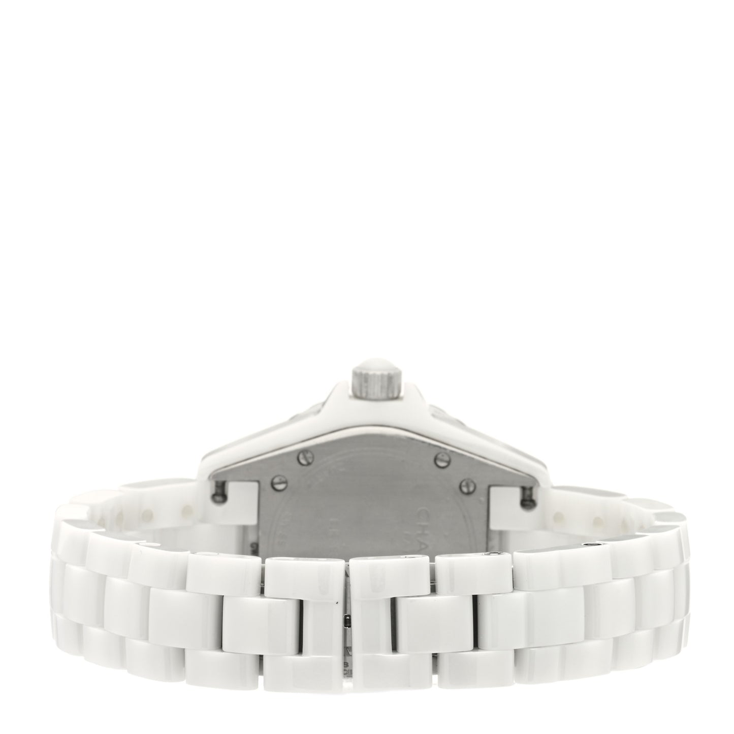 Stainless Steel Ceramic Diamond Pave Bezel 33mm J12 Quartz Watch White