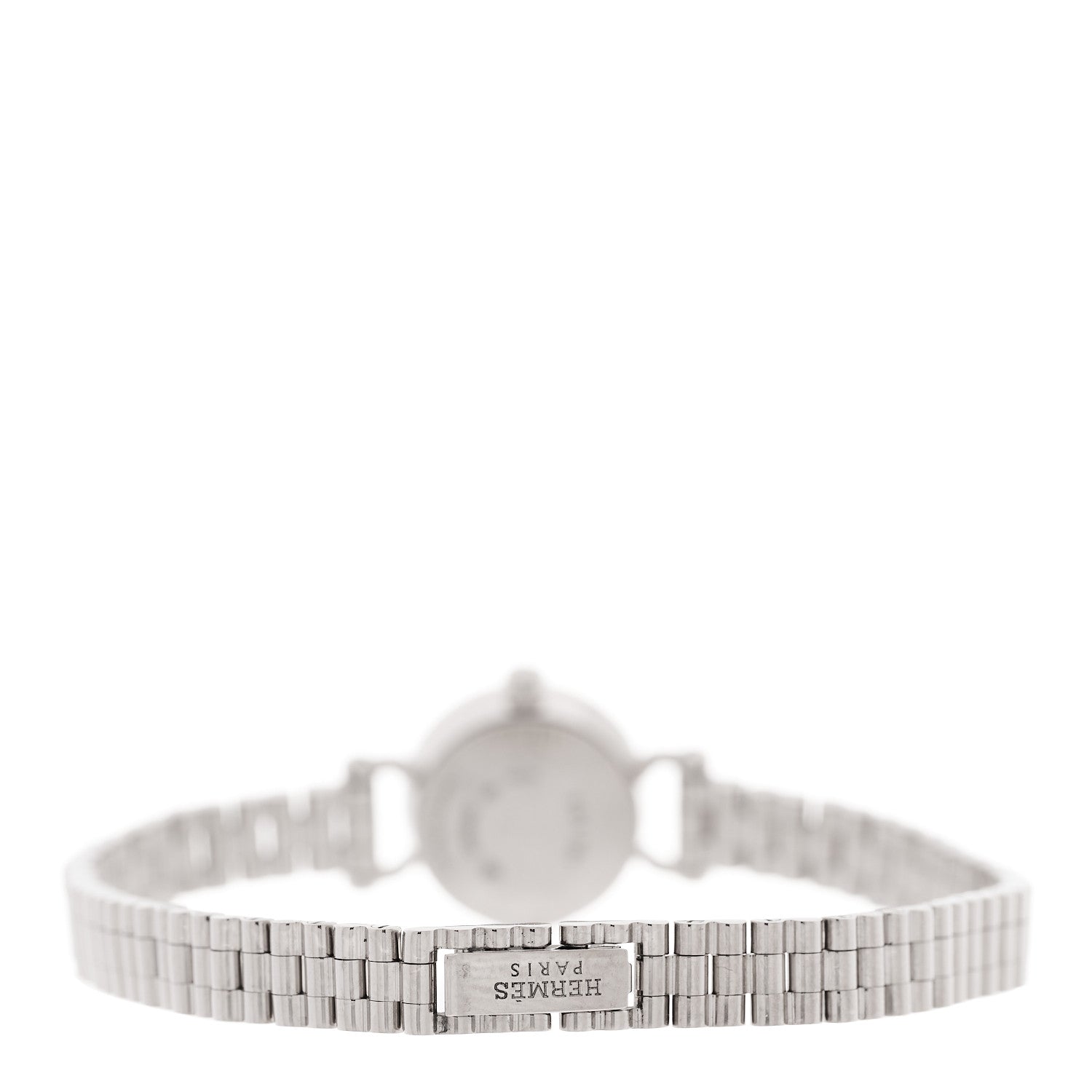 Hermes 18K White Gold Diamond 16mm Faubourg Quartz Watch 3 of 5